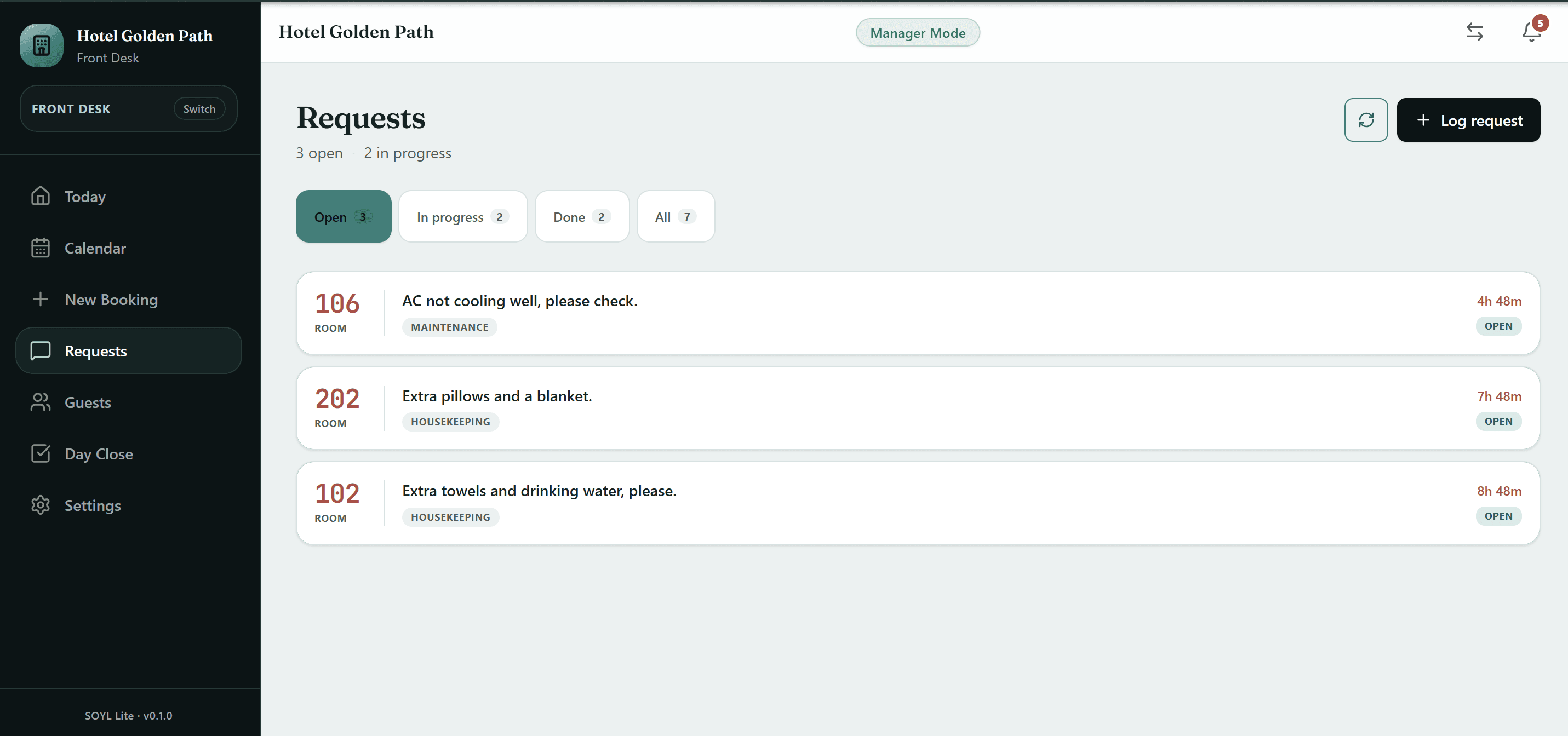 PMS Lite Reports Page